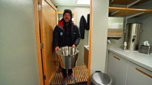 Three Glaciers Retreat in Antarctica shower and bathroom facilities