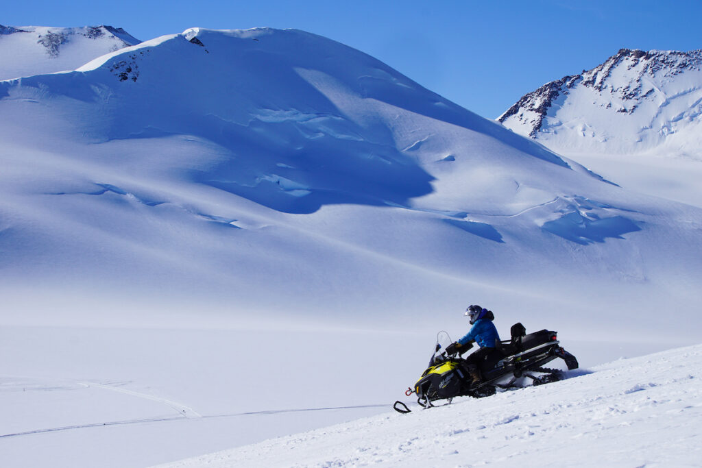 Snowmobiling at Three Glaciers Retreat