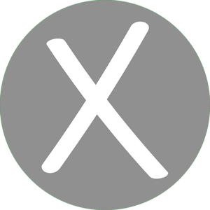 A large white letter X, reminiscent of Antarctic Logistics and Expeditions, is centered on a gray circular background.