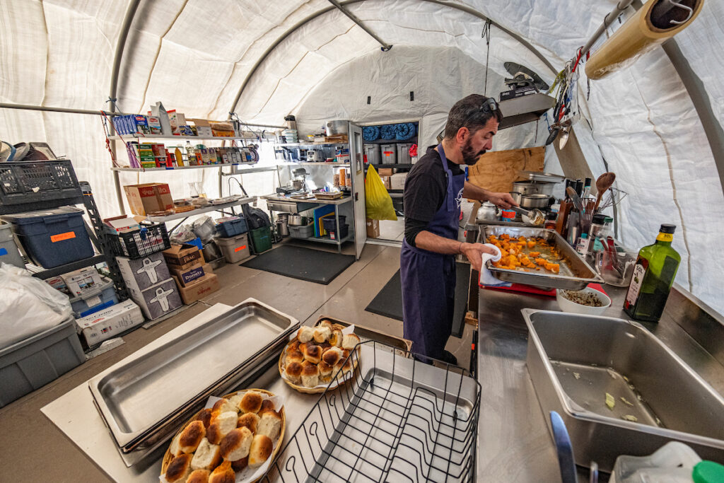 Chef Sebastian Arrighi, ALE / Ken Borek Twin Otter flight Union Glacier to Vinson base camp,